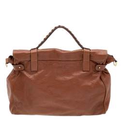 Pre Owned Mulberry Brown Leather Alexa Satchel