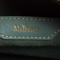 Pre Owned Mulberry Pale Blue Leather Small Zipped Bayswater Tote