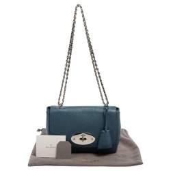 Pre Owned Mulberry Blue Leather Small Lily Shoulder Bag