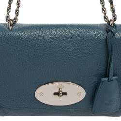 Pre Owned Mulberry Blue Leather Small Lily Shoulder Bag