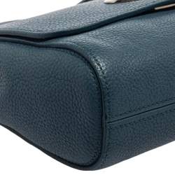 Pre Owned Mulberry Blue Leather Small Lily Shoulder Bag