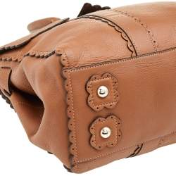 Pre Owned Mulberry Brown Scalloped Leather Bayswater Satchel