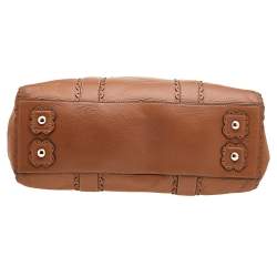 Pre Owned Mulberry Brown Scalloped Leather Bayswater Satchel