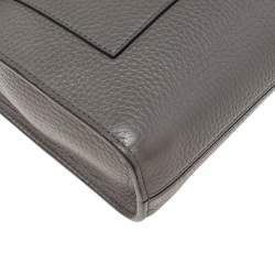 Mulberry Grey Grained Leather Antony Messenger Bag
