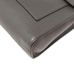 Mulberry Grey Grained Leather Antony Messenger Bag