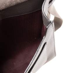 Mulberry Grey Grained Leather Antony Messenger Bag