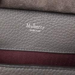 Mulberry Grey Grained Leather Antony Messenger Bag