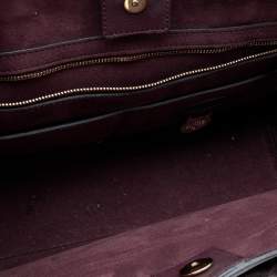Mulberry Burgundy Python Embossed And Leather Small Willow Tote