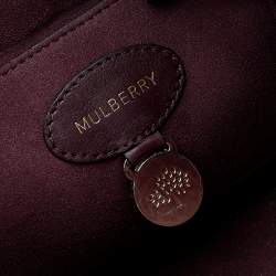 Mulberry Burgundy Python Embossed And Leather Small Willow Tote