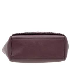 Mulberry Burgundy Python Embossed And Leather Small Willow Tote