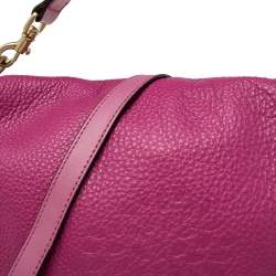 Pre Owned Mulberry Dark Pink Pebbled Leather Effie Hobo