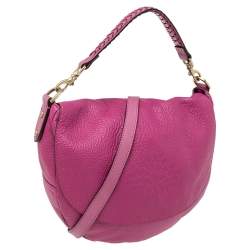 Pre Owned Mulberry Dark Pink Pebbled Leather Effie Hobo