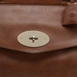 Pre Owned Mulberry Brown Leather Top Zip Satchel