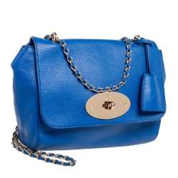 Pre Owned Mulberry Blue Leather Darley Small Shoulder Bag