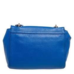 Pre Owned Mulberry Blue Leather Darley Small Shoulder Bag