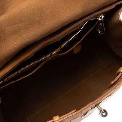 Mulberry Tan Croc Embossed Leather Bayswater Satchel