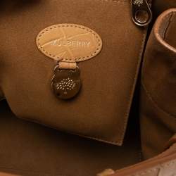 Mulberry Tan Croc Embossed Leather Bayswater Satchel