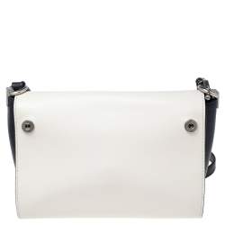 Pre Owned Mulberry Multicolor Leather Woven Delphie Duo Flap Shoulder Bag