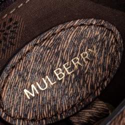 Mulberry Brown/Black Calfhair Print Leather Mini Alexa Top Handle Bag