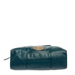 Pre Owned Mulberry Dark Teal Green Leather Taylor Top Handle Bag