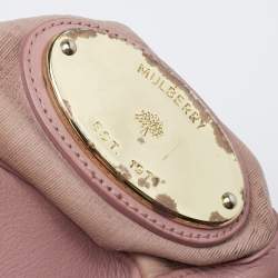 Pre Owned Mulberry Pink Leather Drawstring Shoulder Bag