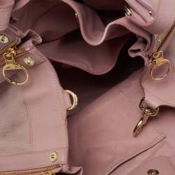 Pre Owned Mulberry Pink Leather Drawstring Shoulder Bag