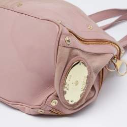 Pre Owned Mulberry Pink Leather Drawstring Shoulder Bag