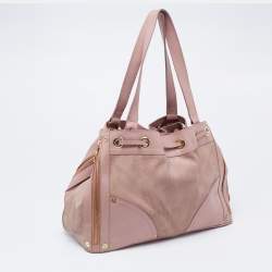 Pre Owned Mulberry Pink Leather Drawstring Shoulder Bag