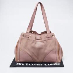 Pre Owned Mulberry Pink Leather Drawstring Shoulder Bag