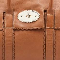 Pre Owned Mulberry Brown Leather Cookie Bayswater Satchel