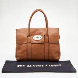 Pre Owned Mulberry Brown Leather Cookie Bayswater Satchel