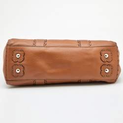 Pre Owned Mulberry Brown Leather Cookie Bayswater Satchel