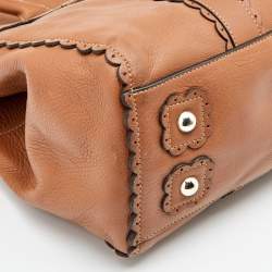 Pre Owned Mulberry Brown Leather Cookie Bayswater Satchel