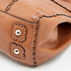 Pre Owned Mulberry Brown Leather Cookie Bayswater Satchel