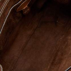 Pre Owned Mulberry Brown Leather Cookie Bayswater Satchel