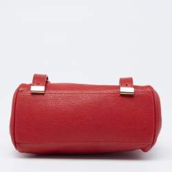 Pre Owned Mulberry Red Leather Mini Alexa Top Handle Bag