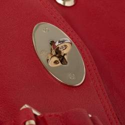 Pre Owned Mulberry Red Leather Mini Alexa Top Handle Bag