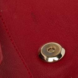 Pre Owned Mulberry Red Leather Mini Alexa Top Handle Bag