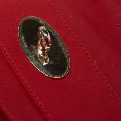 Pre Owned Mulberry Red Leather Mini Alexa Top Handle Bag
