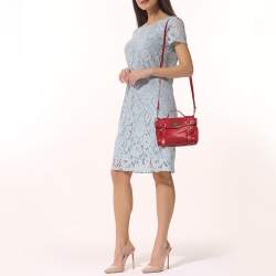 Pre Owned Mulberry Red Leather Mini Alexa Top Handle Bag