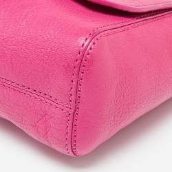 Mulberry Fuchsia Leather Small Lily Shoulder Bag