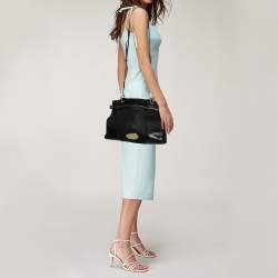 Pre Owned Mulberry Black Nubuck and Leather Taylor Top Handle Bag