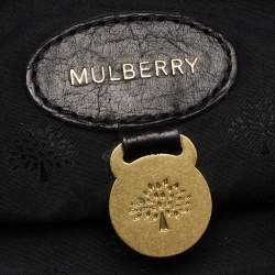 Pre Owned Mulberry Black Nubuck and Leather Taylor Top Handle Bag