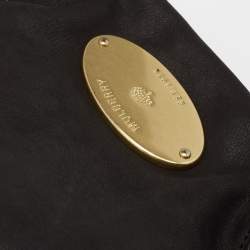 Pre Owned Mulberry Black Nubuck and Leather Taylor Top Handle Bag