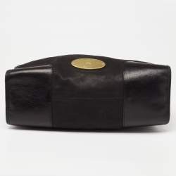 Pre Owned Mulberry Black Nubuck and Leather Taylor Top Handle Bag