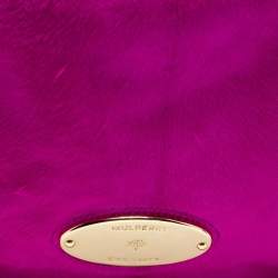 Pre Owned Mulberry Magenta/Brown Calf Hair and Leather Mitzy Hobo