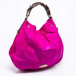 Pre Owned Mulberry Magenta/Brown Calf Hair and Leather Mitzy Hobo