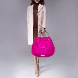 Pre Owned Mulberry Magenta/Brown Calf Hair and Leather Mitzy Hobo