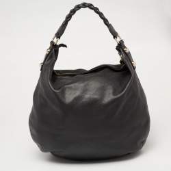 Pre Owned Mulberry Black Leather Large Daria Hobo
