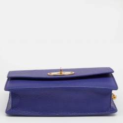 Pre Owned Mulberry Indigo Blue Leather Small Lily Chain Shoulder Bag